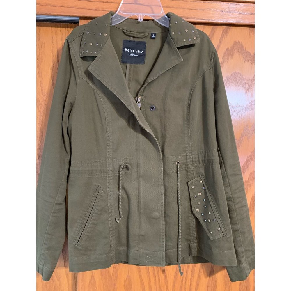 Relativity Studded Cargo Fashion Jacket